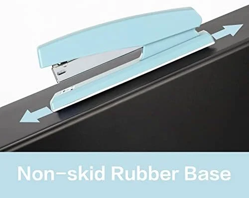 Deli Stapler, Desktop Staplers, 25 Sheet Capacity, Includes 1000 Staples and Staple Remover, Blue