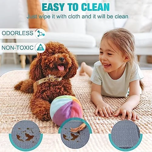 Office Chair Mat for Carpets, Clear Computer Desk Chair Mat for Low Carpeted Floors, Thick and Sturdy Carpet Protector, Easy Glide and Flat Without