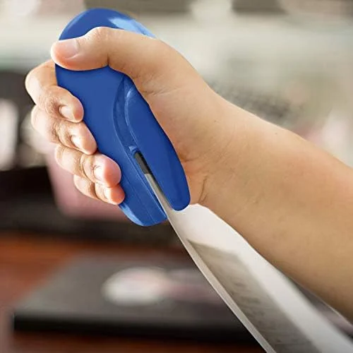 Plus Paper Clinch Compact Staple-Free Stapler - Blue