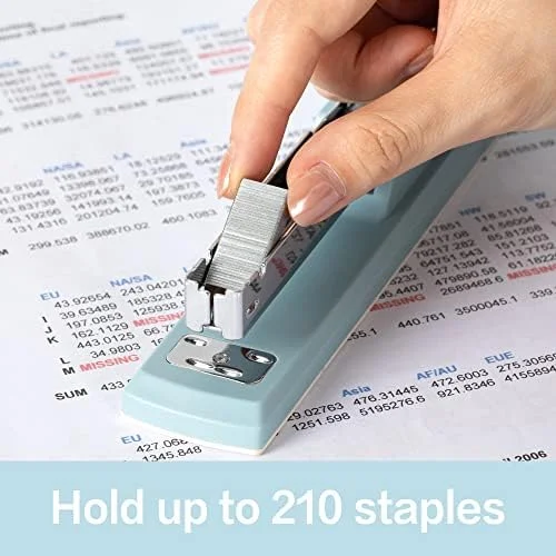 Deli Stapler, Desktop Staplers, 25 Sheet Capacity, Includes 1000 Staples and Staple Remover, Blue