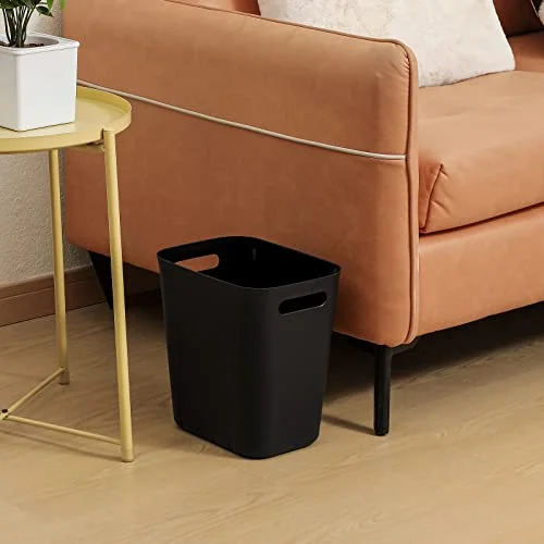 UUJOLY Plastic Small Trash Can Wastebasket, Garbage Container Basket for Bathrooms, Laundry Room, Kitchens, Offices, Kids Rooms, Dorms, 3.5 Gallon