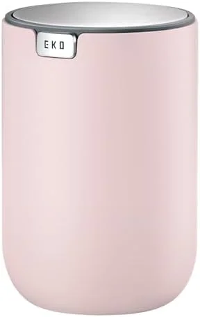 EKO Fandy 0.4 Gal/1.5L Mini Tabletop Trash Bin with Swing-Lid - Desktop Trash Can for Bathroom Countertop, Vanity, Coffee or Office, Small Garbage Bin