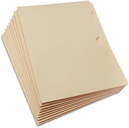 Amazon Basics Reinforced File Jackets - Letter Size, Straight-Cut Tab, 2 Inch Expansion, Manila, 50-Pack
