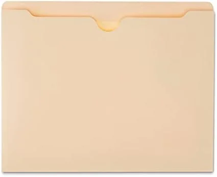 Amazon Basics Reinforced File Jackets - Letter Size, Straight-Cut Tab, 2 Inch Expansion, Manila, 50-Pack