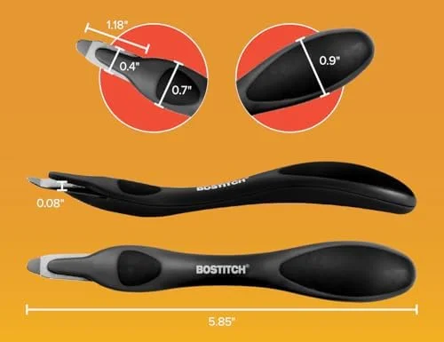 Bostitch Office Professional Push Style Easy Staple Remover - Black, 3-Pack (30000-BLK-3PK)