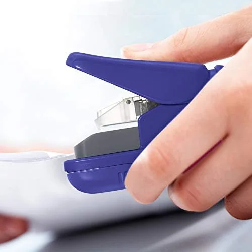 Plus Paper Clinch Compact Staple-Free Stapler - Blue