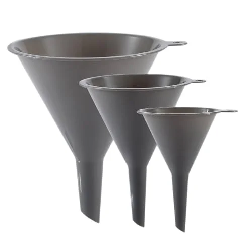 Plastic Kitchen Funnel Set of 3, Round Kitchen Funnels for Filling Bottles, Durable and Multifunctional Funnels for Filling Canning, Cooking, Lab or