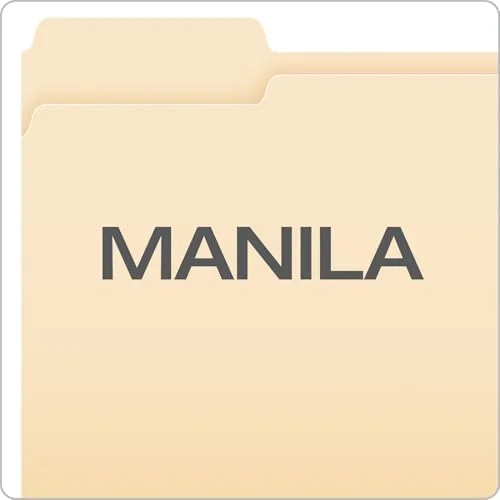 Pendaflex File Folders, 250 Bulk Pack, Durable Manila Folders, Letter Size (8.5" x 11"), 3 Tabs for Easy Labeling, Everyday Filing Essential for