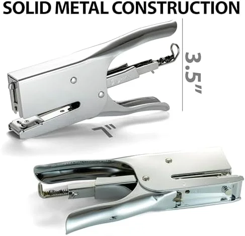 Officemate Classic Plier Stapler Bundle with 10, 000 Staples, Metal, Silver (97768)