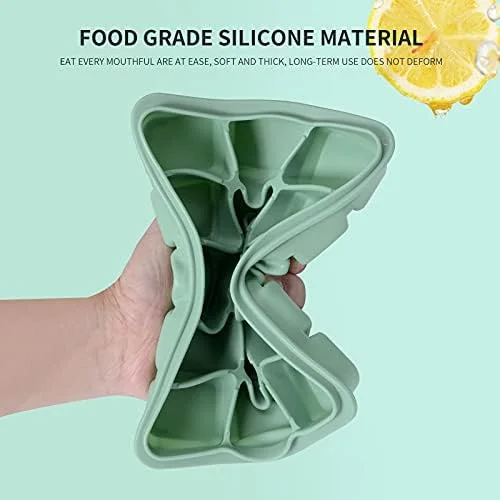 Ice Cube Trays Set of 2, Easy Release 15 Flexible Silicone Ice Cube Molds with Removable Lid Reusable Freezer Ice Trays Stackable for Whiskey, Baby