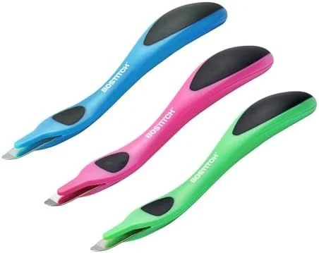 Bostitch Professional Magnetic Easy Staple Remover - Vibrant Colored Staple Puller Stick, Staple Remover Tool for Office Home & School, 3 Pack