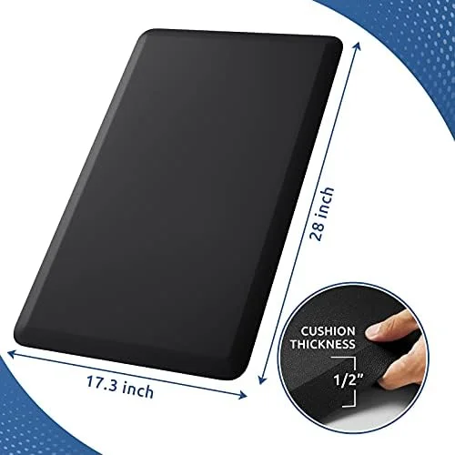 KitchenClouds Kitchen Mat Cushioned Anti Fatigue Rug 17.3"x28" Water Resistant - Non Slip, Standing and Comfort Desk/Floor Mats for House Sink Office