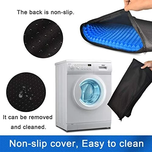 Gel Seat Cushion - Cooling seat Cushion (Super Large & Thick), Breathable Honeycomb Design Absorbs Pressure Points Seat Cushion, Gel Cushion for