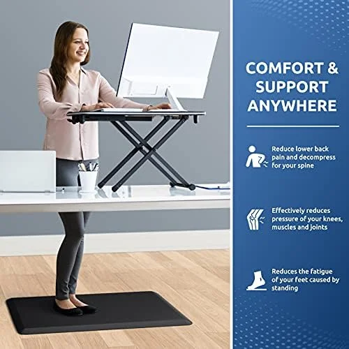KitchenClouds Kitchen Mat Cushioned Anti Fatigue Rug 17.3"x28" Water Resistant - Non Slip, Standing and Comfort Desk/Floor Mats for House Sink Office