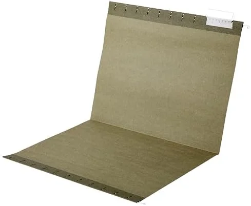 Amazon Basics Hanging File Folders with Adjustable Tabs - Sturdy Expandable Document Organizer, Letter Size 8.5x11 inch, Green, 25-Pack