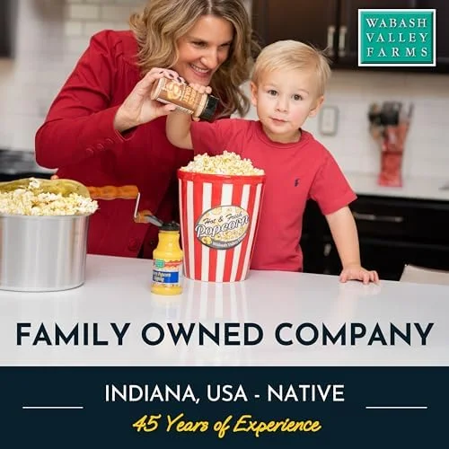 Original Whirley Pop Popcorn Machine – 3-Minute Stovetop Popcorn Maker for Home Movie Snacks & Game Night – Wabash Valley Farms – Aluminum Pot With